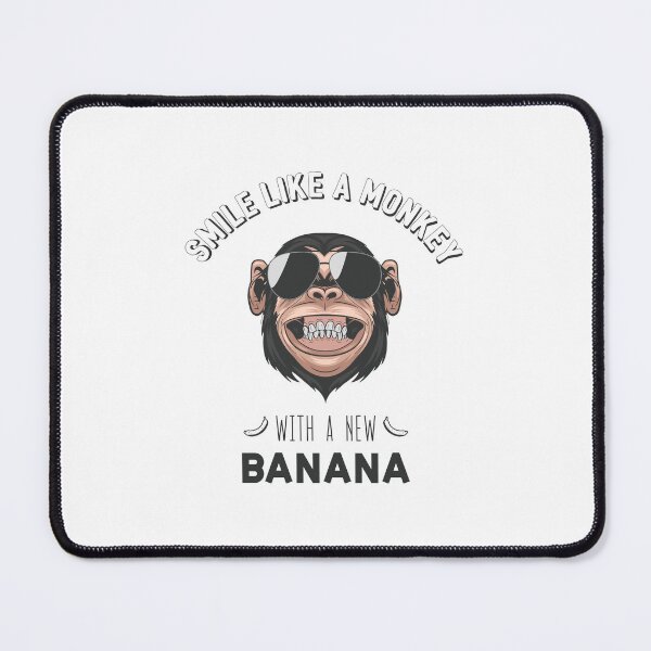 Item preview, Smile like monkey, monkey smile, banana designed and sold by GreyStanzione1.