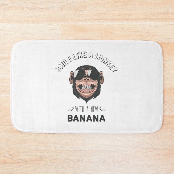 Item preview, Smile like monkey, monkey smile, banana designed and sold by GreyStanzione1.