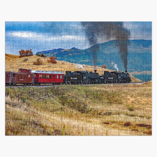 Item preview, Gift Yourself A Steam Train Ride With The 1,000 Piece Jigsaw Puzzle Challenge ~ Comes In A Metal Gift/Storage Box. Also, It's “TIME” To Check Out The Matching 10.25” Wall Clock. designed and sold by MoreEZUSA-Here.