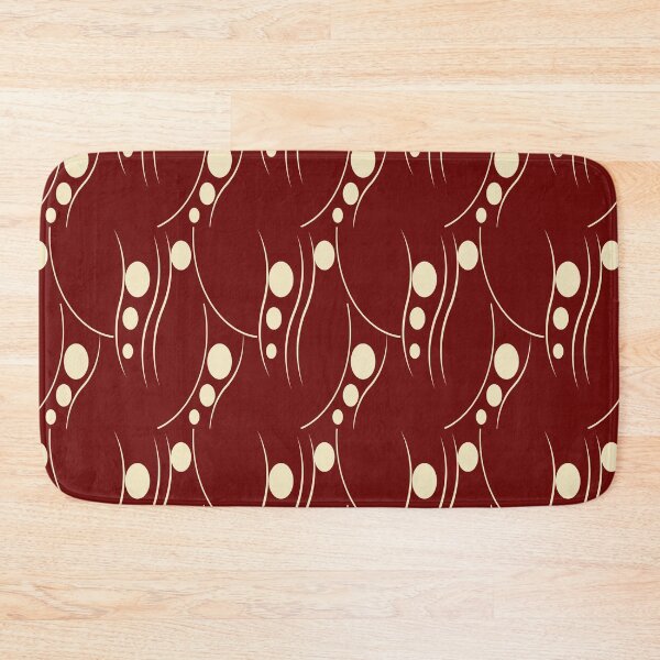 Item preview,  Curved wavy lines and Ovals. Ivory and Burgundy. by Mill2023 designed and sold by Mill2023.