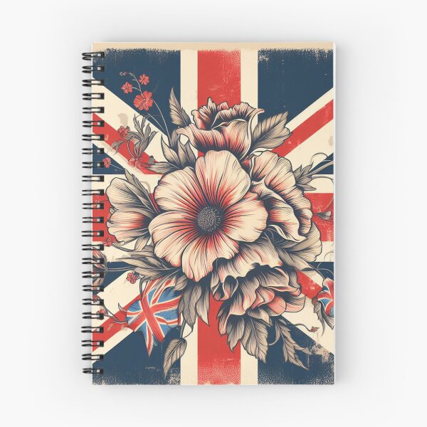 Artikelvorschau, Union Jack-Flagge und Blumen entworfen und verkauft von maximinano100k.