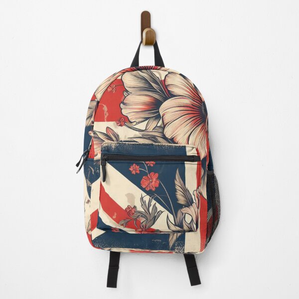 Item preview, Union Jack Flag and Flowers designed and sold by maximinano100k.