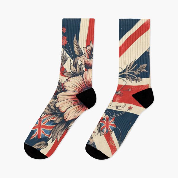 Item preview, Union Jack Flag and Flowers designed and sold by maximinano100k.