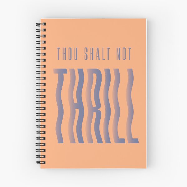 Item preview, Thou Shalt Not Thrill Typographic Phrase Peach and Periwinkle designed and sold by ConfettiCreate.