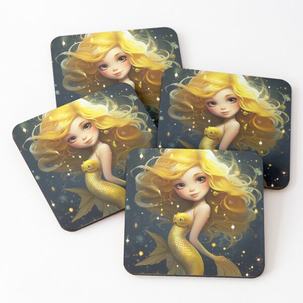 Item preview, A cartoon beautiful mermaid girl  designed and sold by aiphotosart.