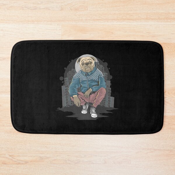 Item preview, hiphop pug dog building background, hiphop pug dog in city designed and sold by GreyStanzione1.
