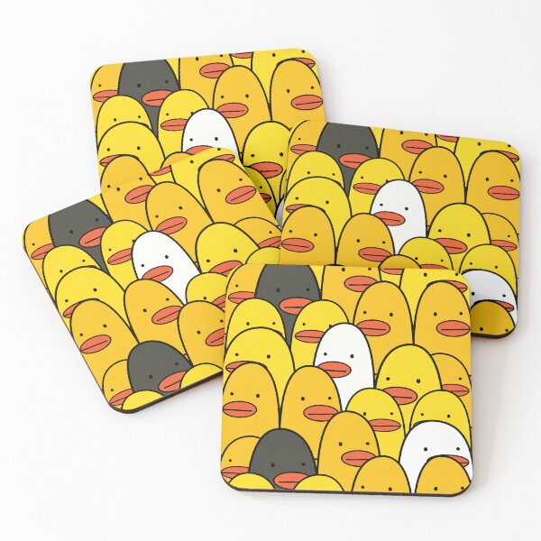 Item preview, Cute duck pattern yellow white black designed and sold by fluffyfamcraft.