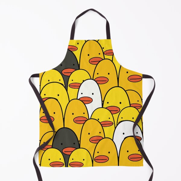 Item preview, Cute duck pattern yellow white black designed and sold by fluffyfamcraft.