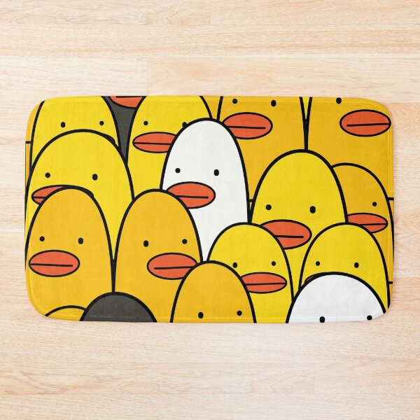 Item preview, Cute duck pattern yellow white black designed and sold by fluffyfamcraft.