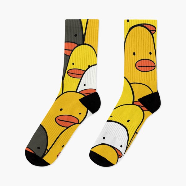 Item preview, Cute duck pattern yellow white black designed and sold by fluffyfamcraft.