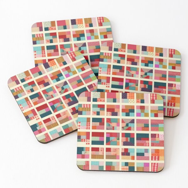 Item preview, Burlap Patchwork quilt  designed and sold by Roxburylane.