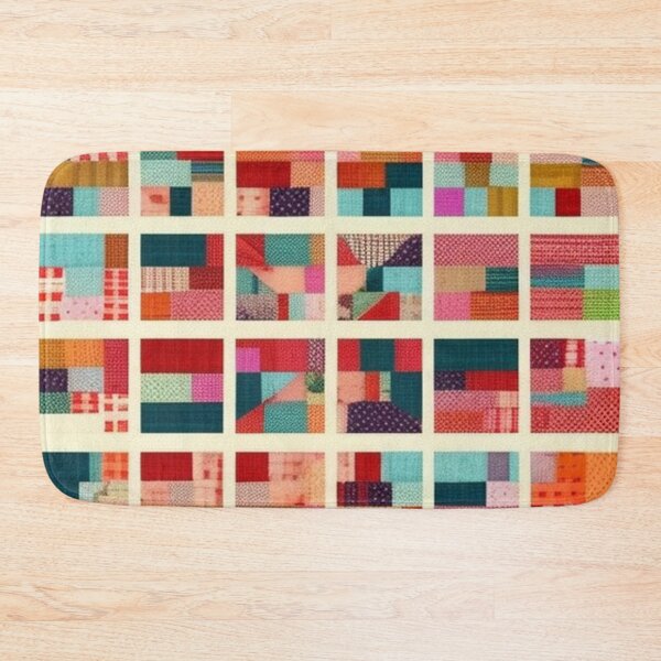 Item preview, Burlap Patchwork quilt  designed and sold by Roxburylane.