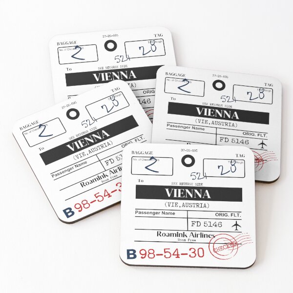 Item preview, Vienna (VIE) Austria Airline Luggage Tag designed and sold by RoamInk.