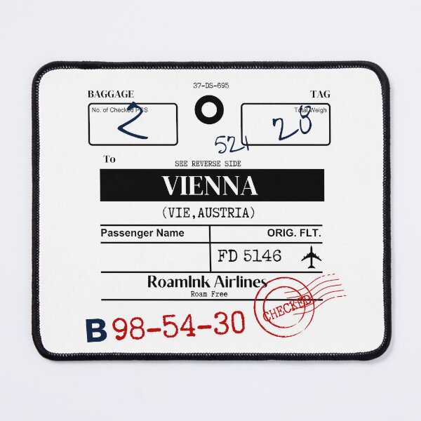 Item preview, Vienna (VIE) Austria Airline Luggage Tag designed and sold by RoamInk.