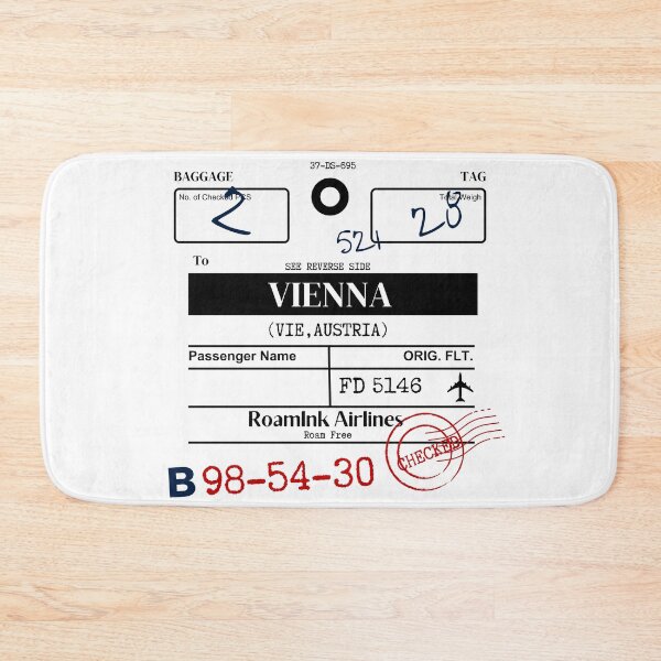 Item preview, Vienna (VIE) Austria Airline Luggage Tag designed and sold by RoamInk.