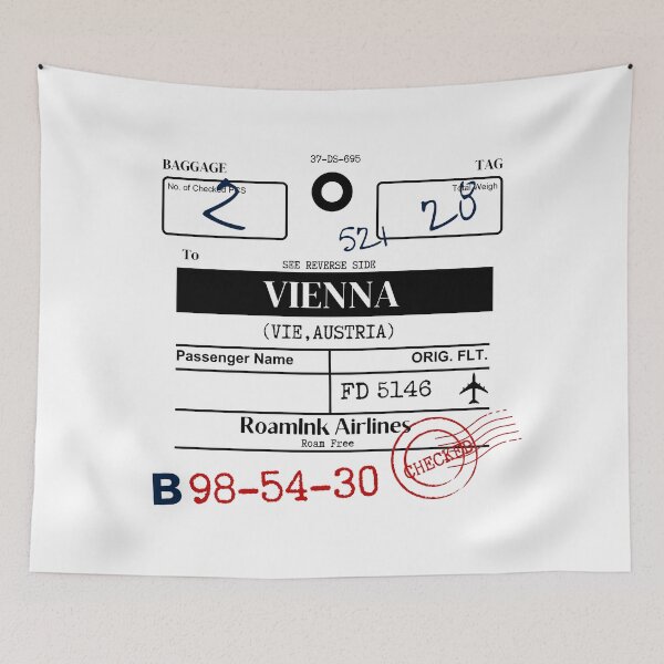 Item preview, Vienna (VIE) Austria Airline Luggage Tag designed and sold by RoamInk.