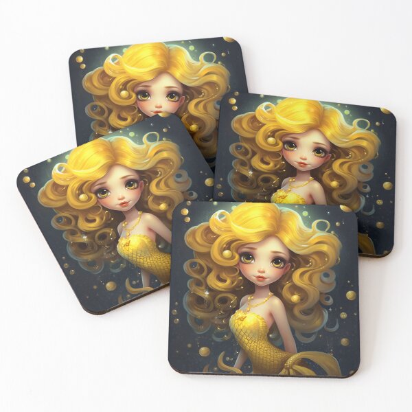 Item preview, A cartoon beautiful mermaid girl  designed and sold by aiphotosart.