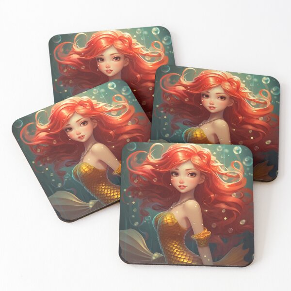 Item preview, A cartoon beautiful mermaid girl  designed and sold by aiphotosart.