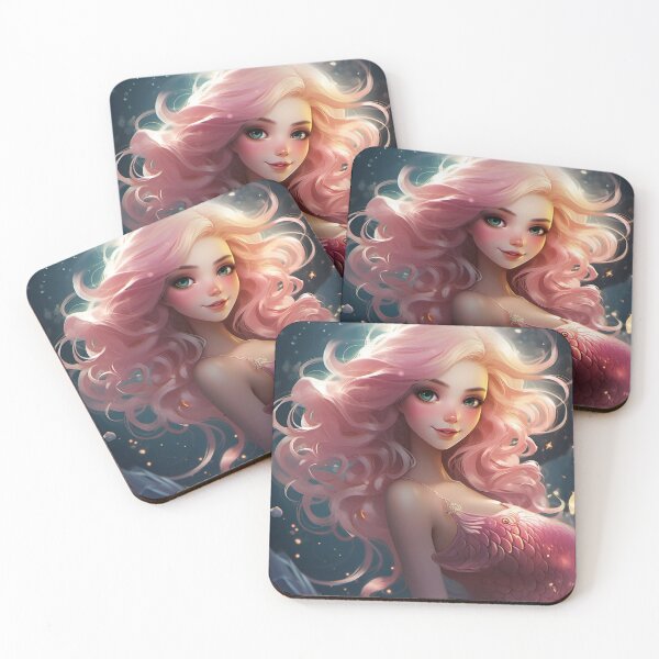 Item preview, A cartoon beautiful mermaid girl  designed and sold by aiphotosart.