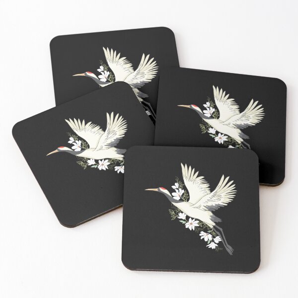 Item preview, crane bird in flight, white crane bird flying, crane bird designed and sold by GreyStanzione1.