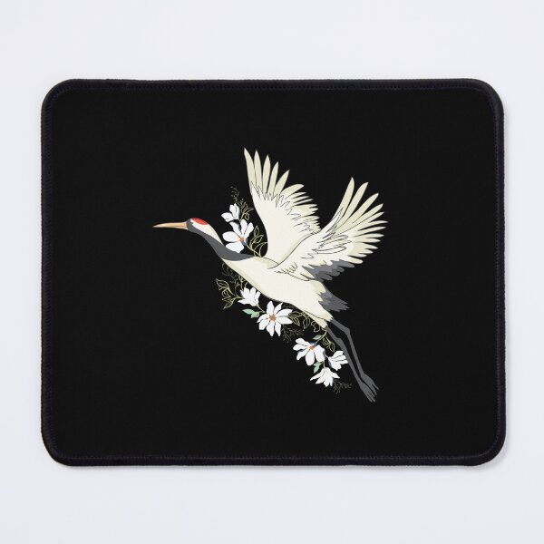 Item preview, crane bird in flight, white crane bird flying, crane bird designed and sold by GreyStanzione1.
