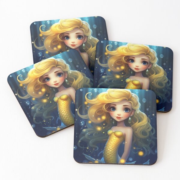 Item preview, A cartoon beautiful mermaid girl  designed and sold by aiphotosart.