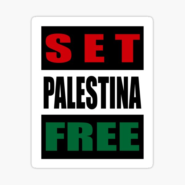  TODOLIA (3Pcs) Free Palestine Sticker Arab Arabic