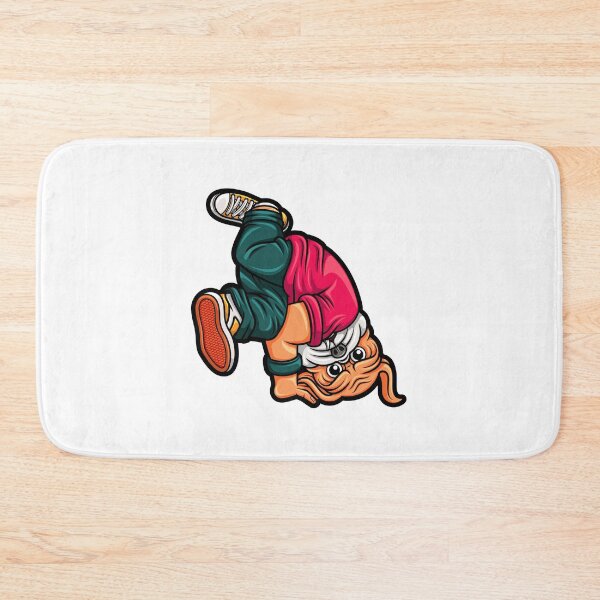 Item preview, cute dog dancing breakdance, cartoon dog dancing hiphop, dog breakdance designed and sold by GreyStanzione1.