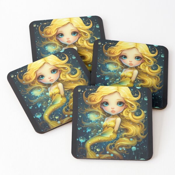 Item preview, A cartoon beautiful mermaid girl  designed and sold by aiphotosart.