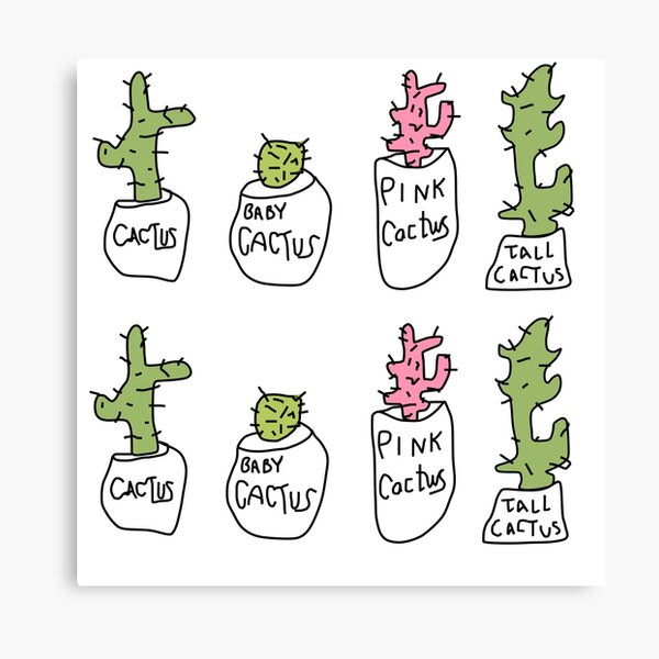 Vista previa del artículo con la obra «Tipos de Cactus», diseñado y vendido por Colleen  Anderson.