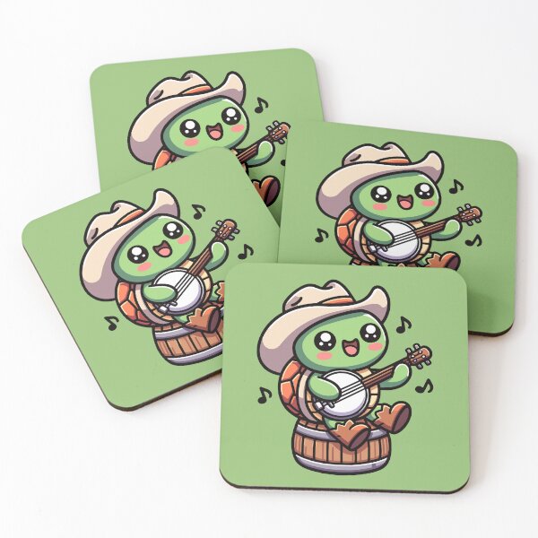 Item preview, Cowboy Turtle Playing Banjo designed and sold by SweetClicks123.