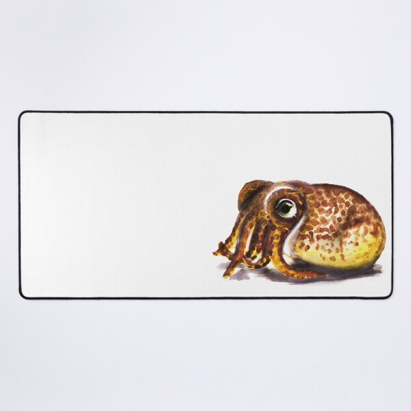 Item preview, Cute orange Spotted bobtail squid watercolour painting designed and sold by Funsize-Art.
