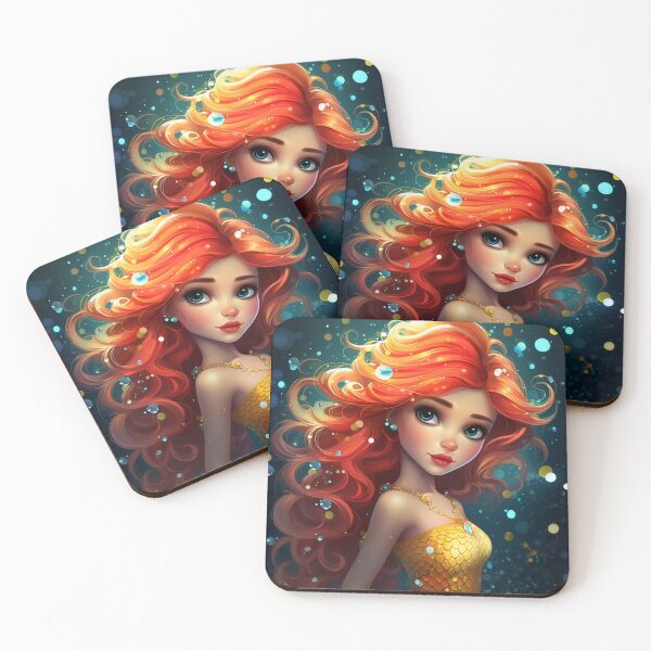 Item preview, A cartoon beautiful mermaid girl  designed and sold by aiphotosart.