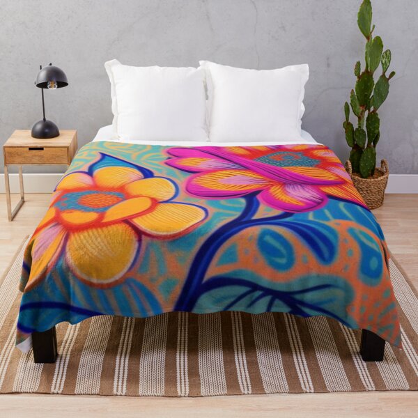 Item preview, Textured floral painting designed and sold by Roxburylane.