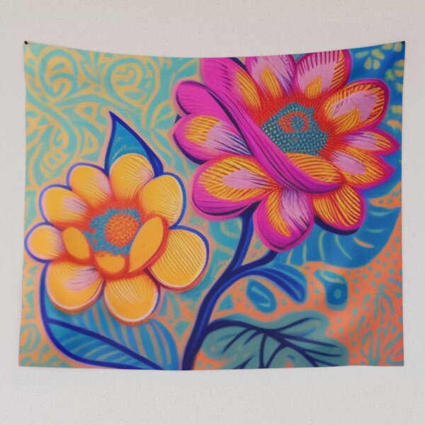 Item preview, Textured floral painting designed and sold by Roxburylane.