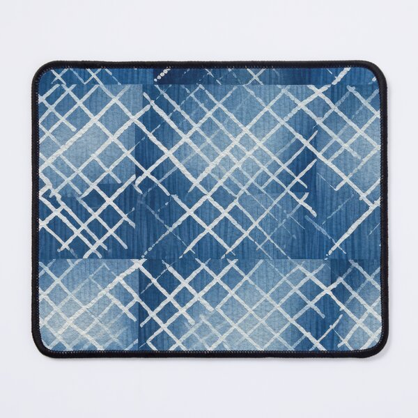 Item preview, Shibori Indigo Mudcloth Quilt Patchwork Pattern No1 designed and sold by Atomura.