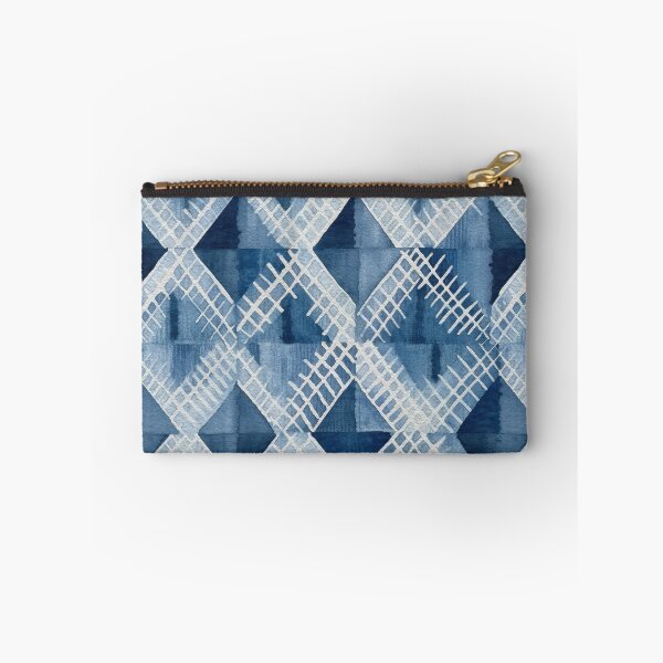 Item preview, Shibori Indigo Mudcloth Quilt Patchwork Pattern No2 designed and sold by Atomura.