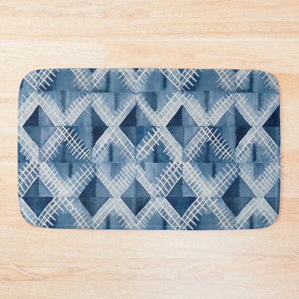 Item preview, Shibori Indigo Mudcloth Quilt Patchwork Pattern No2 designed and sold by Atomura.