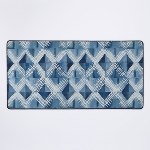 Item preview, Shibori Indigo Mudcloth Quilt Patchwork Pattern No2 designed and sold by Atomura.