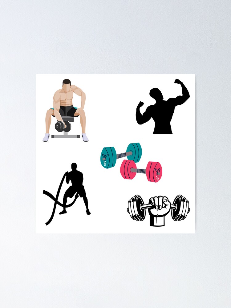 Gym fitness body building gyming accessories sweat' Sticker