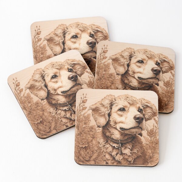Item preview, Poodle: The Elegant Beauty of Wood (Pyro Pets Art - 017) designed and sold by pyropetsart.