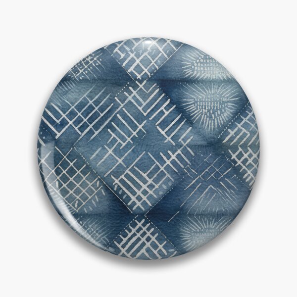 Item preview, Shibori Indigo Mudcloth Quilt Patchwork Pattern No3 designed and sold by Atomura.