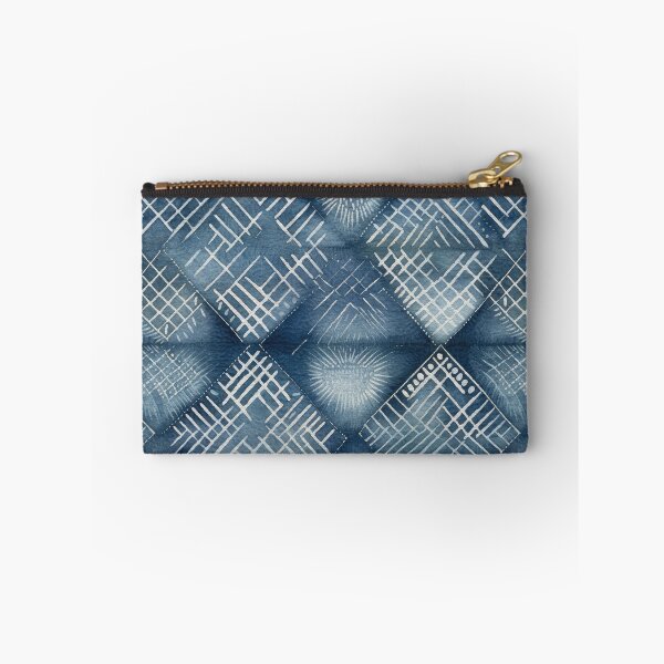 Item preview, Shibori Indigo Mudcloth Quilt Patchwork Pattern No3 designed and sold by Atomura.