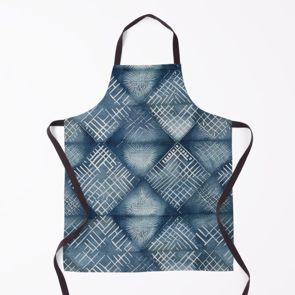 Item preview, Shibori Indigo Mudcloth Quilt Patchwork Pattern No3 designed and sold by Atomura.