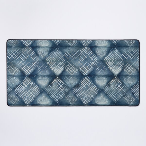 Item preview, Shibori Indigo Mudcloth Quilt Patchwork Pattern No3 designed and sold by Atomura.