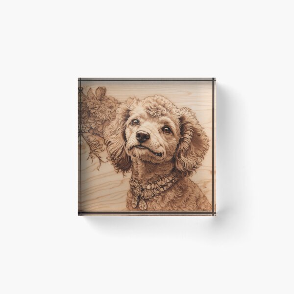 Item preview, Poodle: The Elegant Beauty of Wood (Pyro Pets Art - 018) designed and sold by pyropetsart.