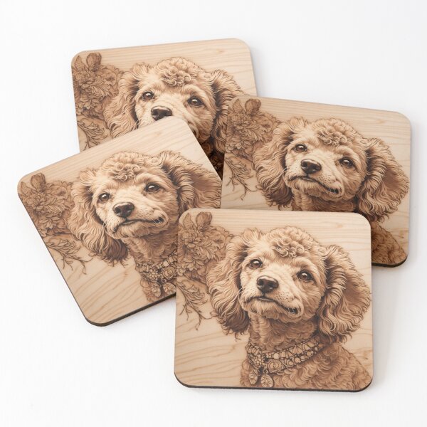 Item preview, Poodle: The Elegant Beauty of Wood (Pyro Pets Art - 018) designed and sold by pyropetsart.