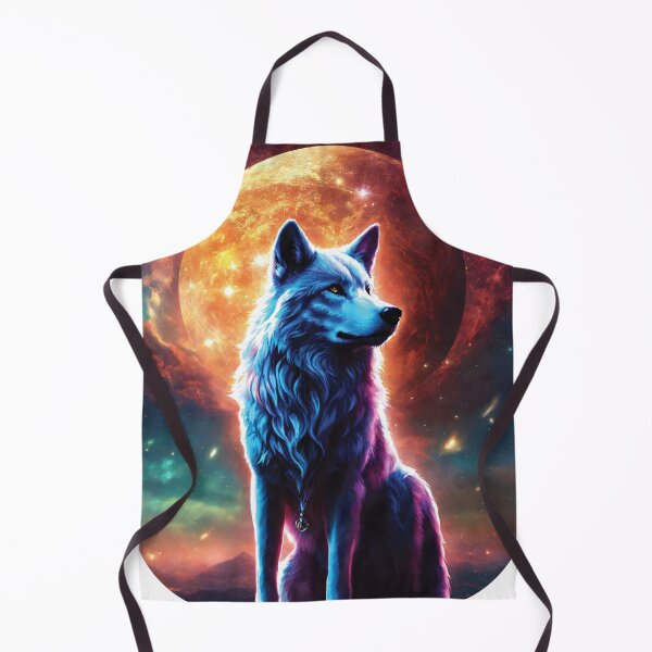 Aperçu de l'œuvre Loup astral illuminé par les étoiles créée et vendue par alw951.