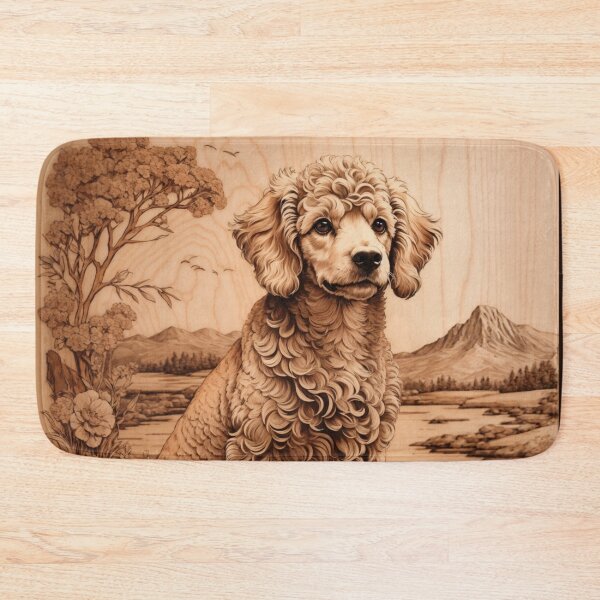 Item preview, Poodle: The Elegant Beauty of Wood (Pyro Pets Art - 019) designed and sold by pyropetsart.