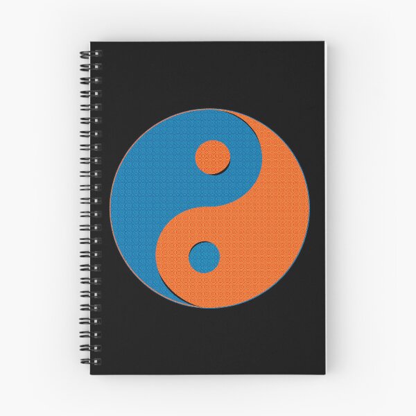 Item preview, Yin Yang symbol design in orange and blue mosaic pattern designed and sold by DaveDanchuk.